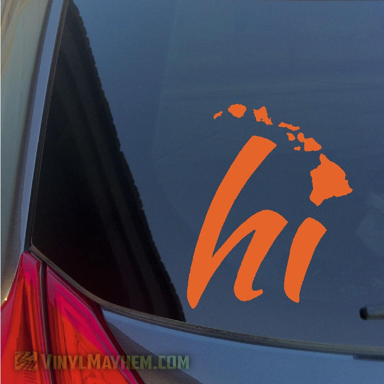 Hi Hawaiian Islands vinyl sticker