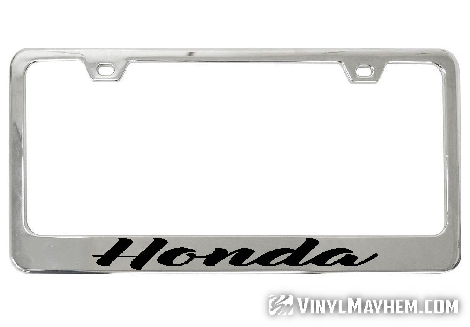 Honda chrome license plate frame