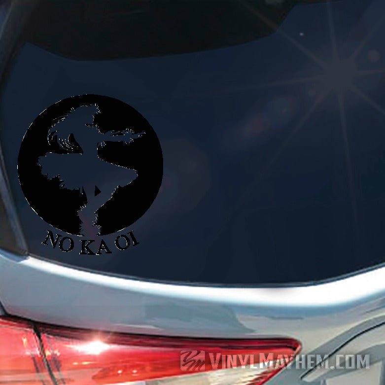 Hawaiian Hula Girl No Ka Oi vinyl sticker