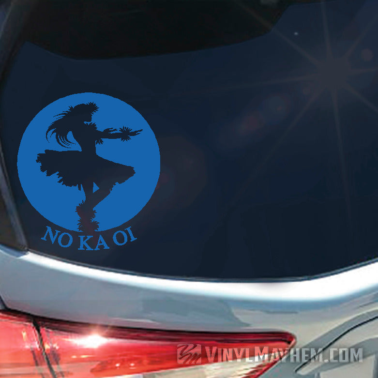 Hawaiian Hula Girl No Ka Oi vinyl sticker