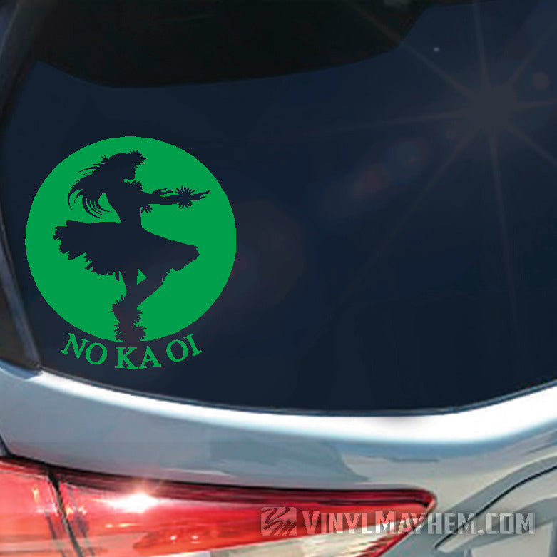 Hawaiian Hula Girl No Ka Oi vinyl sticker