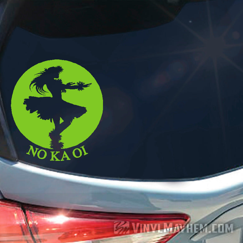 Hawaiian Hula Girl No Ka Oi vinyl sticker