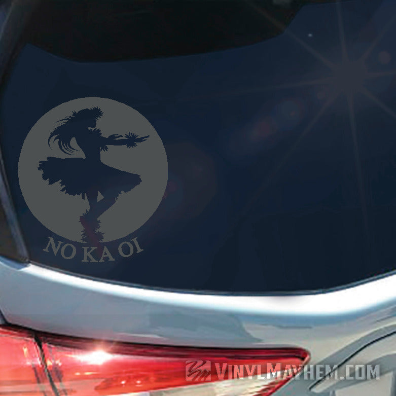 Hawaiian Hula Girl No Ka Oi vinyl sticker