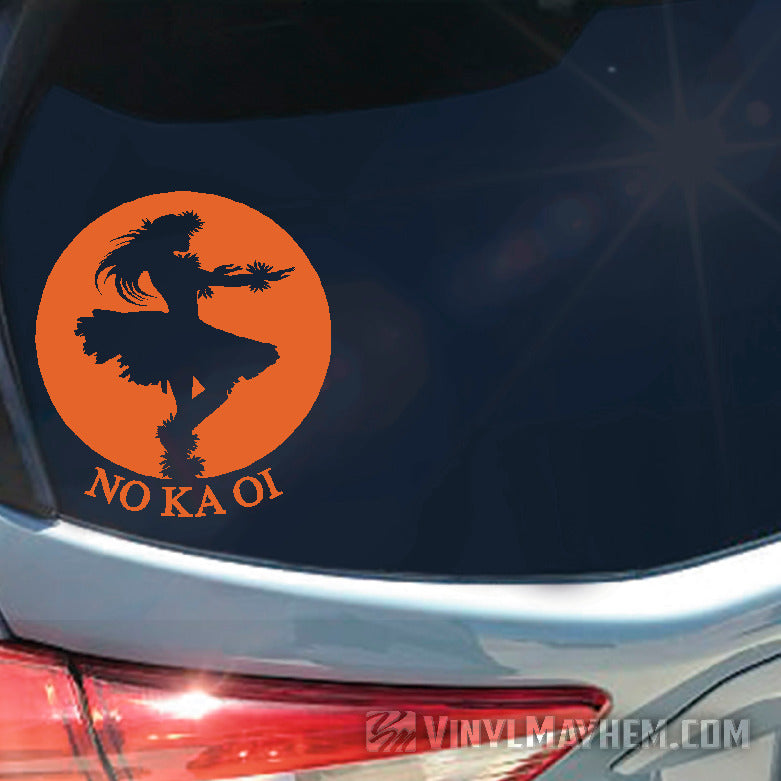 Hawaiian Hula Girl No Ka Oi vinyl sticker