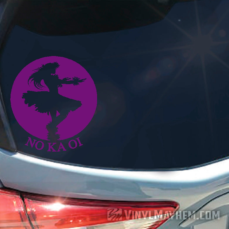 Hawaiian Hula Girl No Ka Oi vinyl sticker