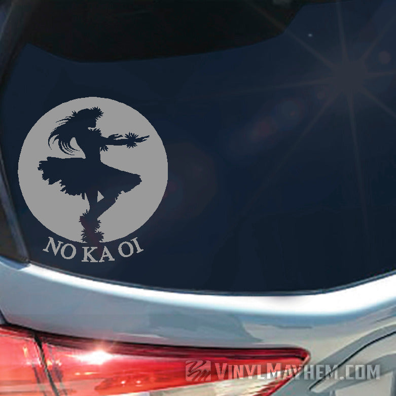 Hawaiian Hula Girl No Ka Oi vinyl sticker