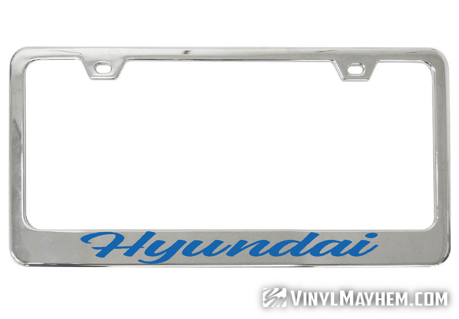 Hyundai chrome license plate frame