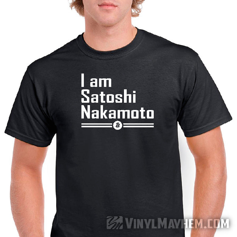 I am Satoshi Nakamoto with Bitcoin logo T-Shirt