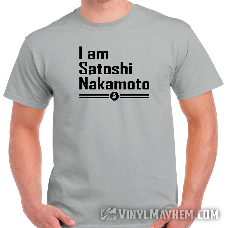 I am Satoshi Nakamoto with Bitcoin logo T-Shirt
