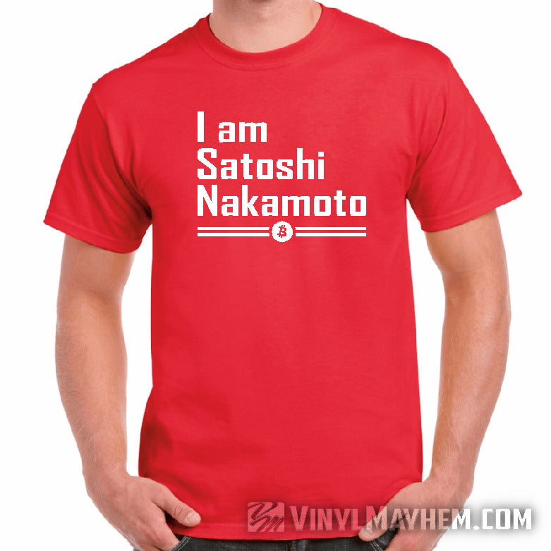I am Satoshi Nakamoto with Bitcoin logo T-Shirt