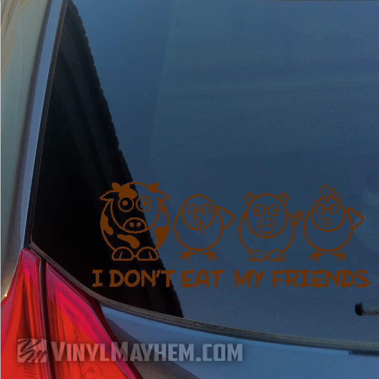 I Don&#39;t Eat My Friends vinyl sticker
