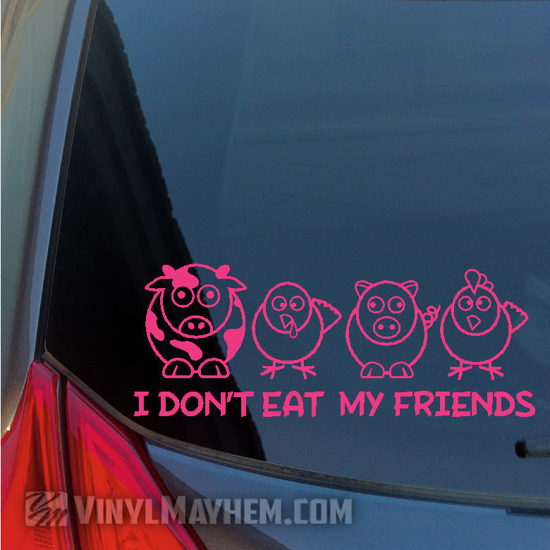 I Don&#39;t Eat My Friends vinyl sticker