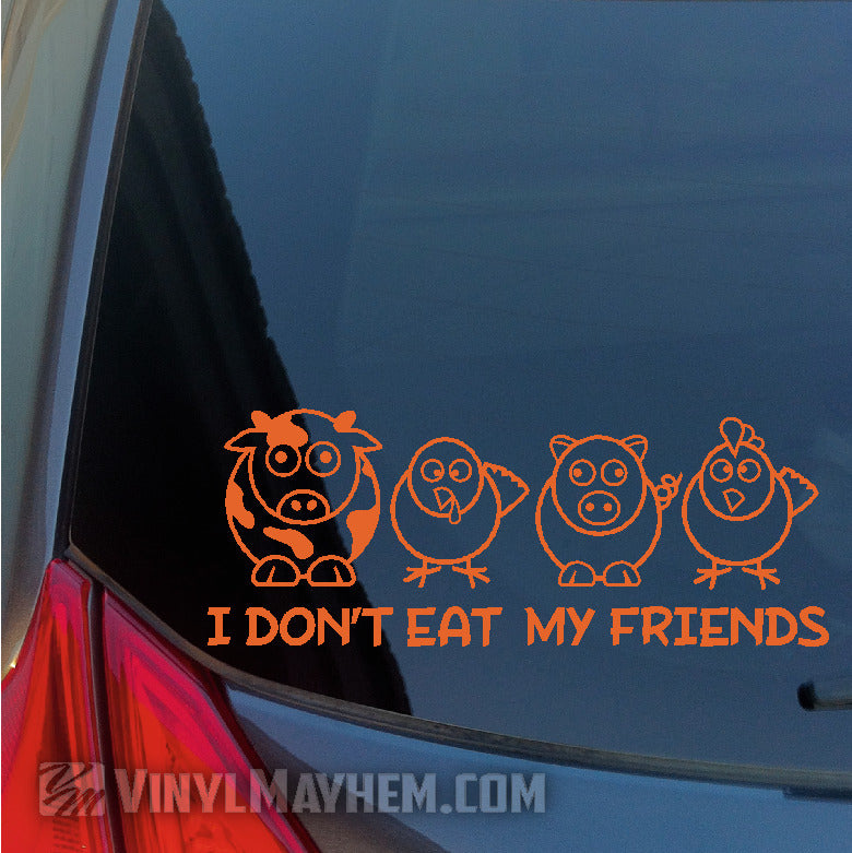 I Don&#39;t Eat My Friends vinyl sticker