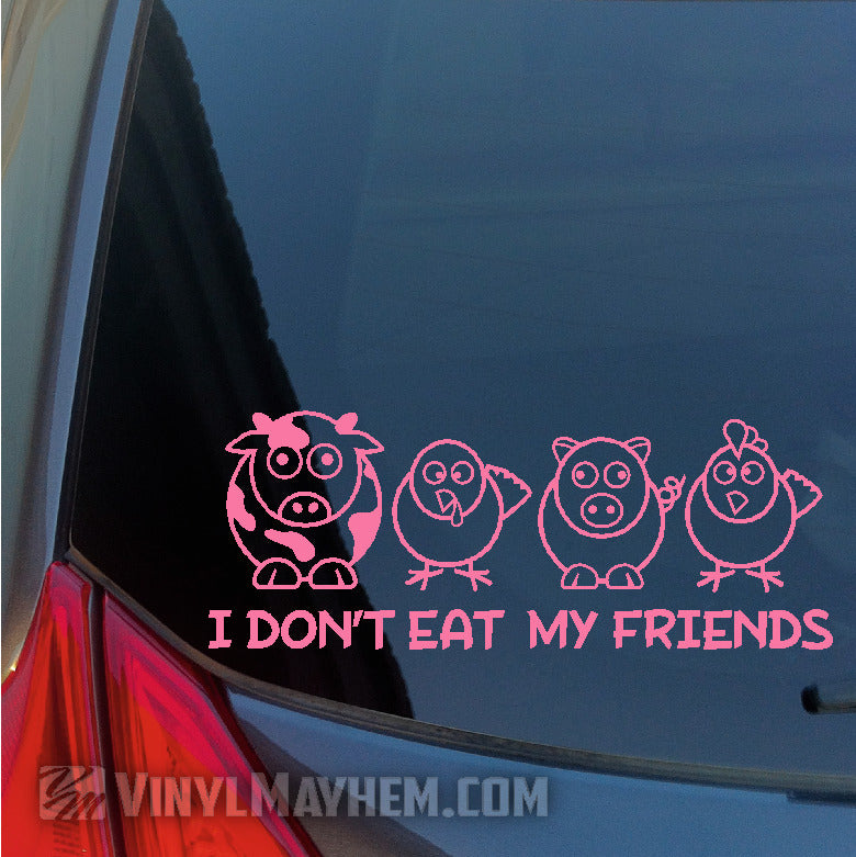 I Don&#39;t Eat My Friends vinyl sticker
