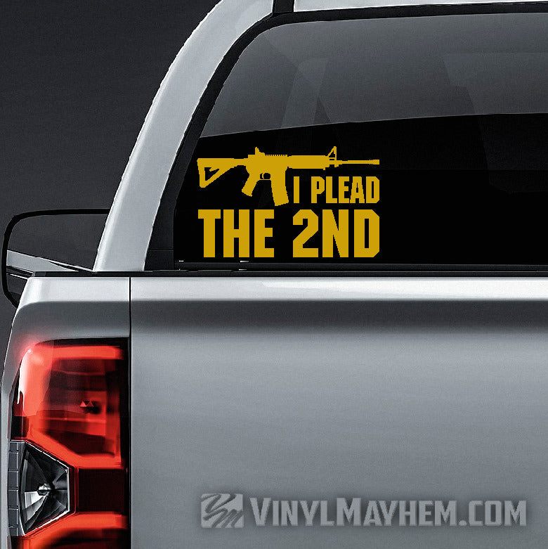 I Plead The 2nd vinyl sticker