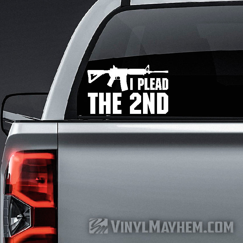 I Plead The 2nd vinyl sticker