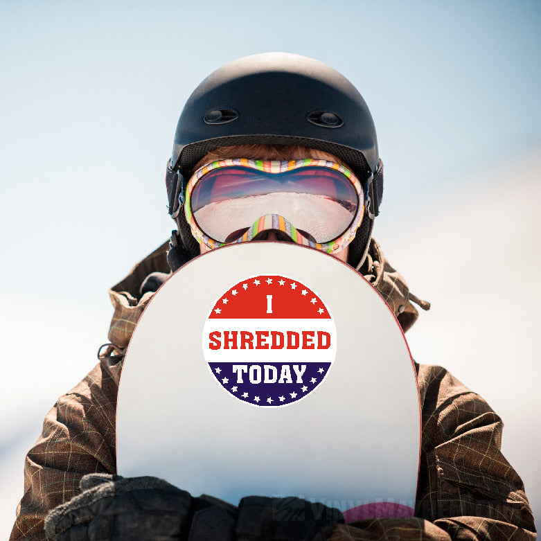 I Shredded Today action sports sticker