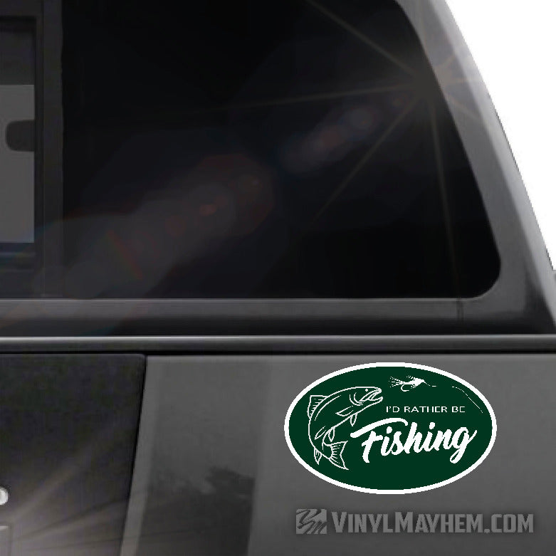I'd rather be Fishing! Bumper Stickers