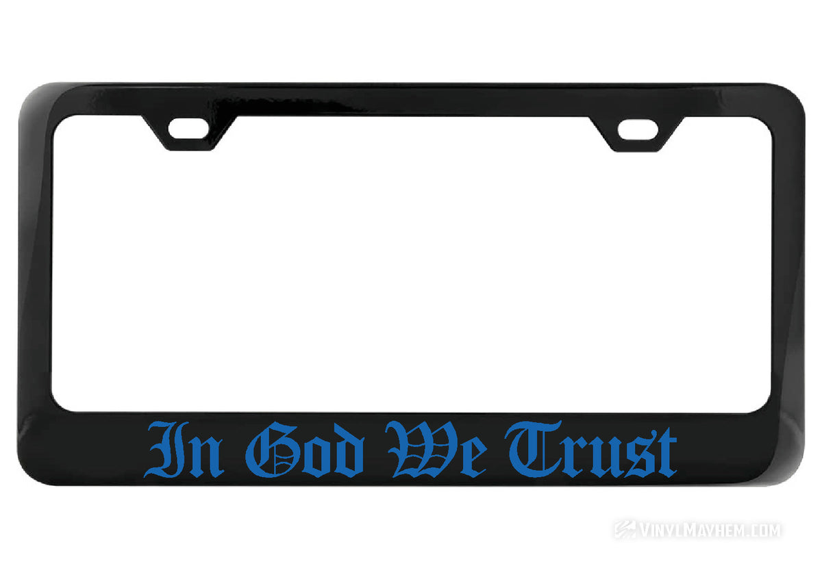 In God We Trust black license plate frame