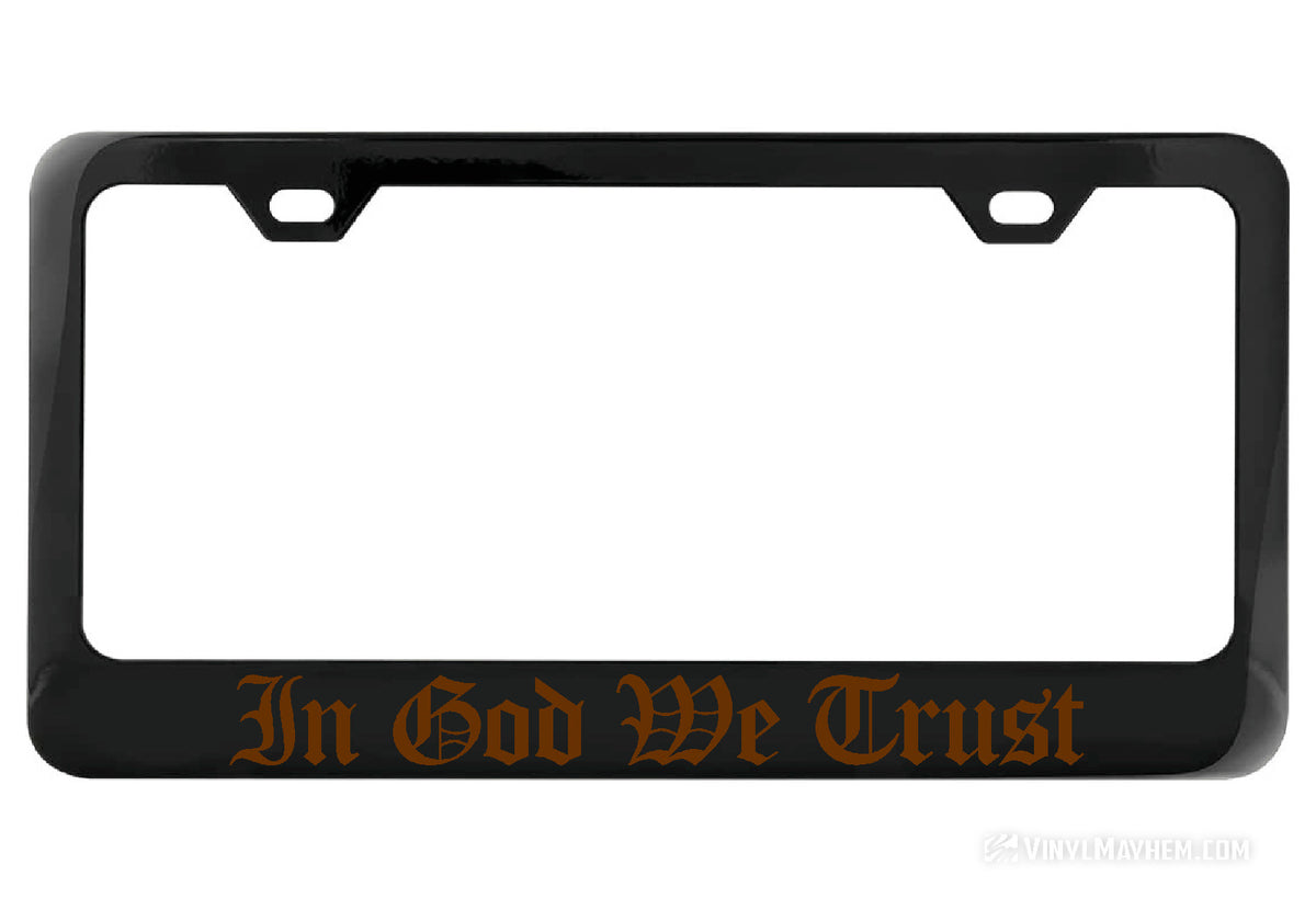 In God We Trust black license plate frame