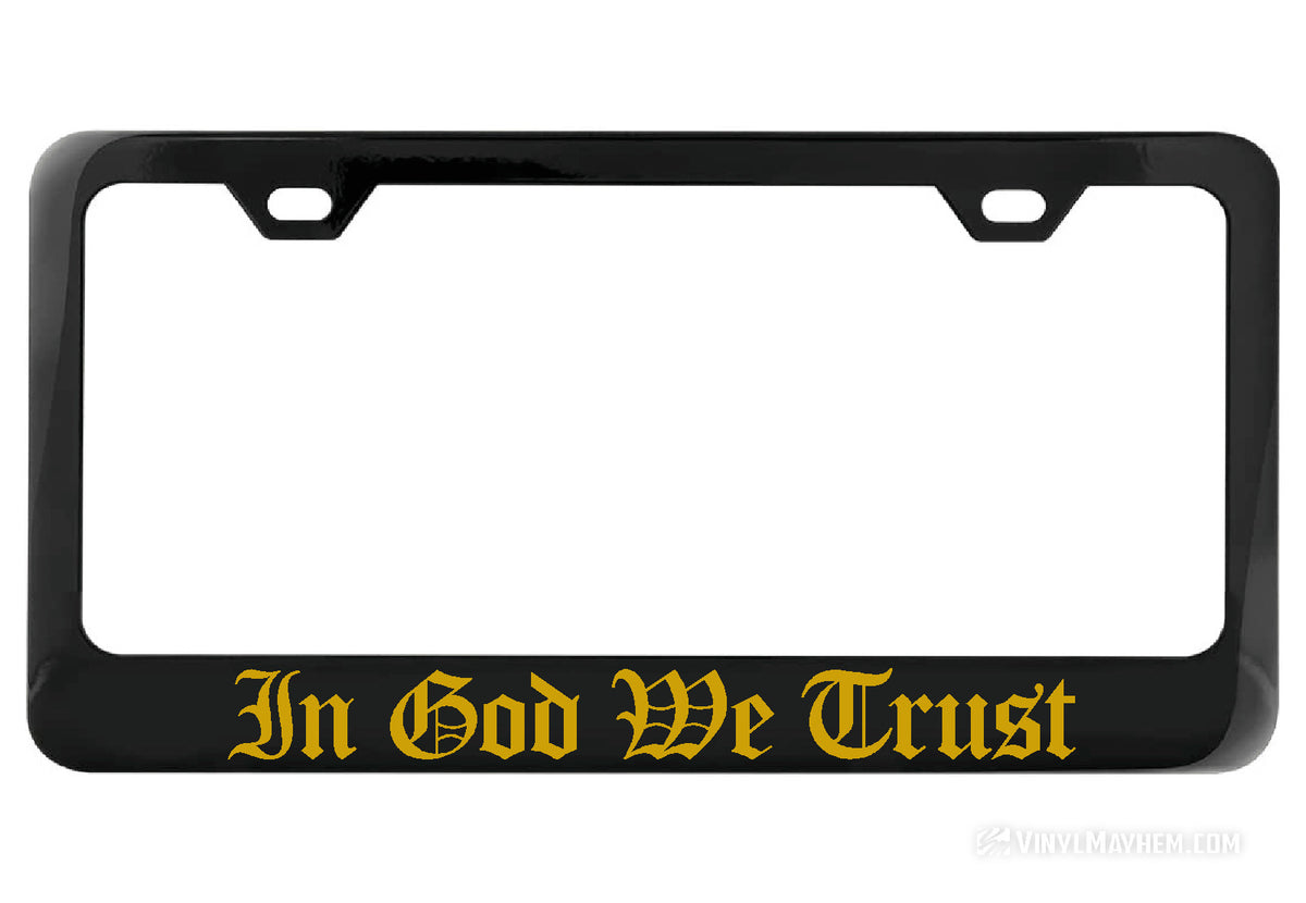 In God We Trust black license plate frame