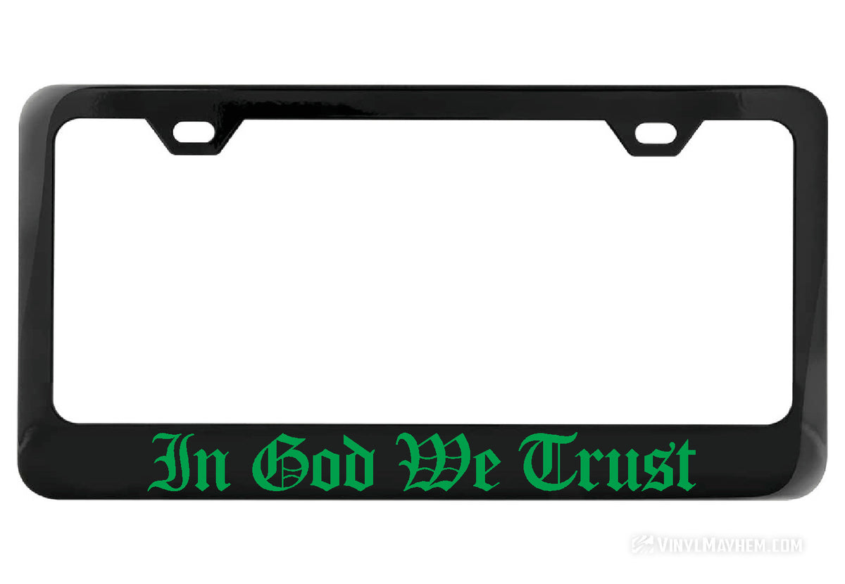 In God We Trust black license plate frame