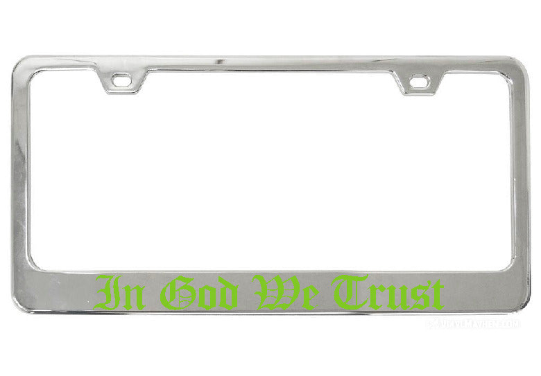 In God We Trust chrome license plate frame