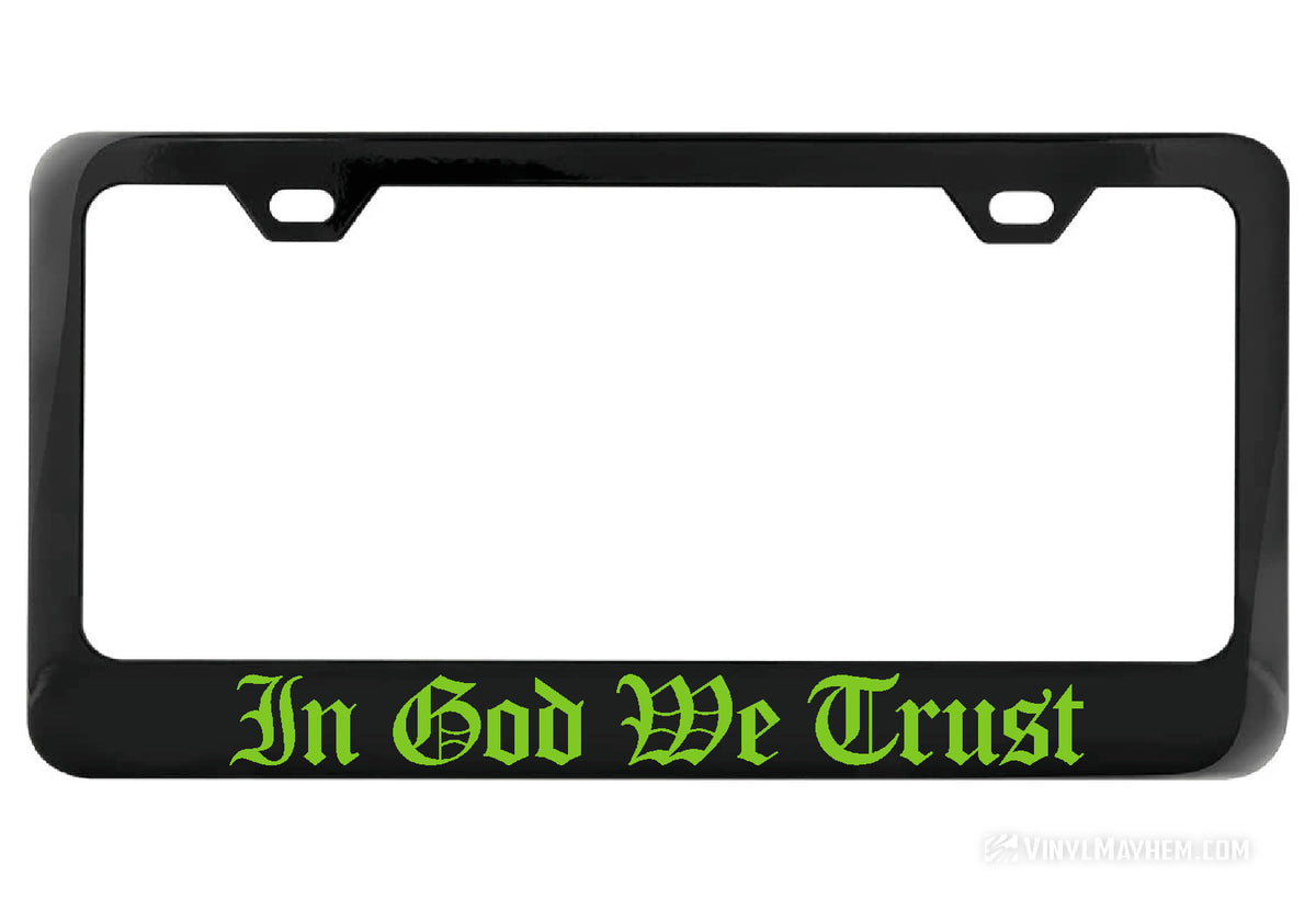 In God We Trust black license plate frame