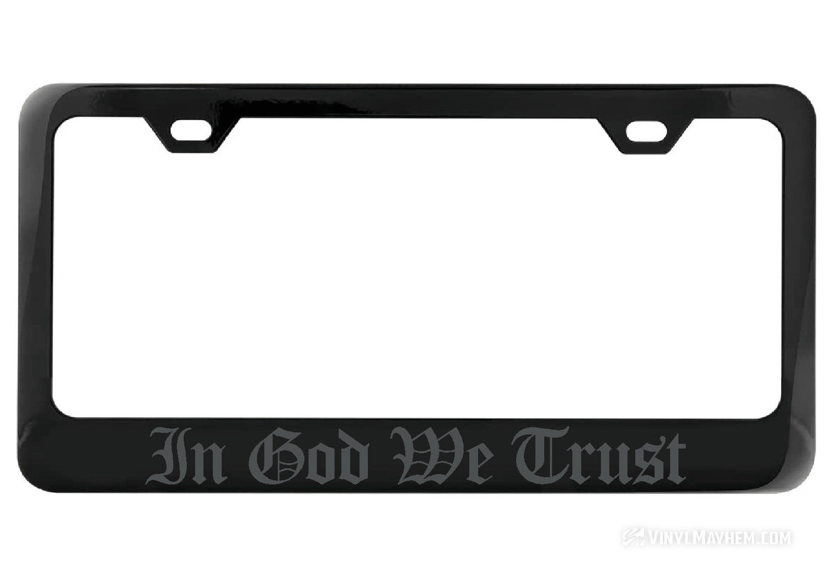 In God We Trust black license plate frame