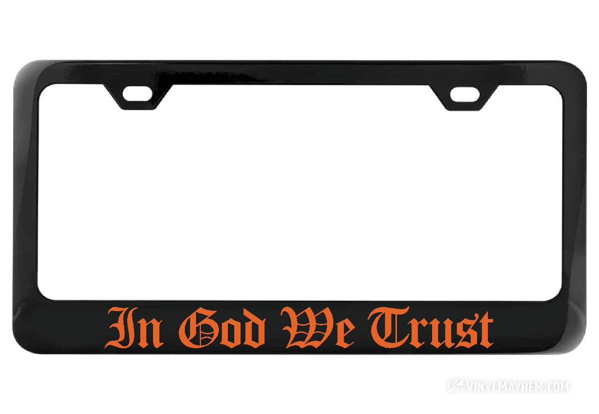 In God We Trust black license plate frame