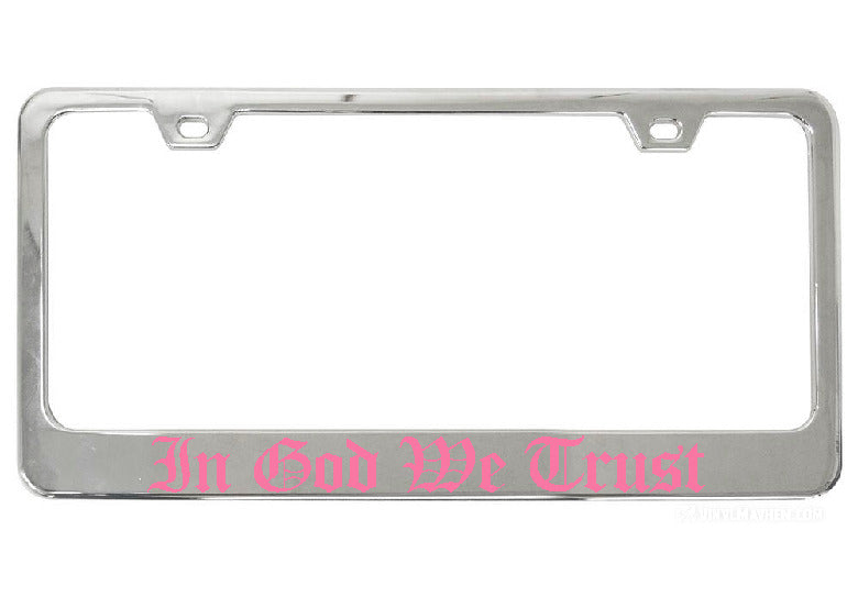 In God We Trust chrome license plate frame