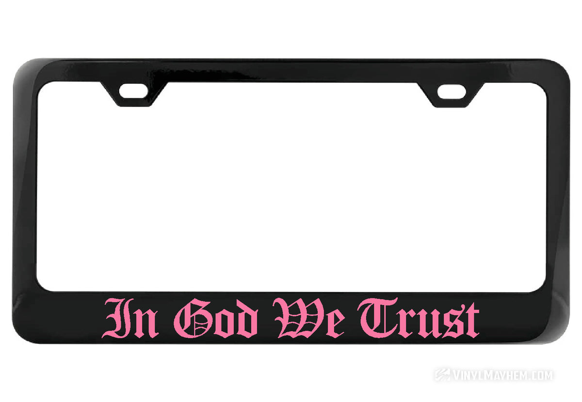 In God We Trust black license plate frame