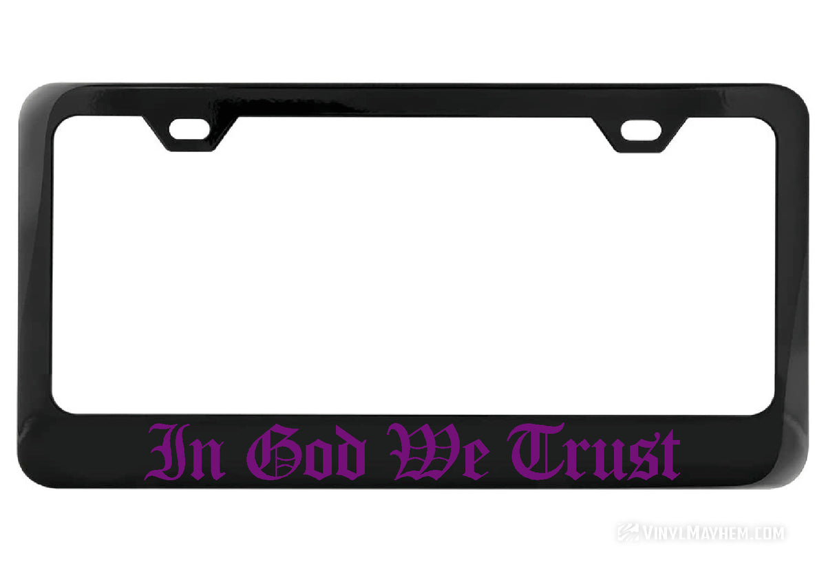 In God We Trust black license plate frame