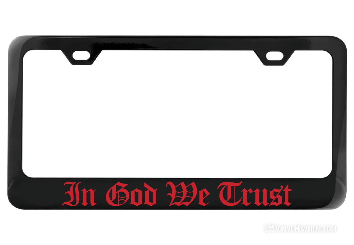 In God We Trust black license plate frame