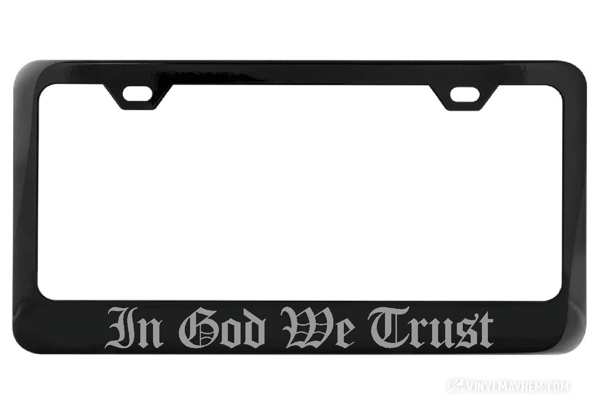 In God We Trust black license plate frame