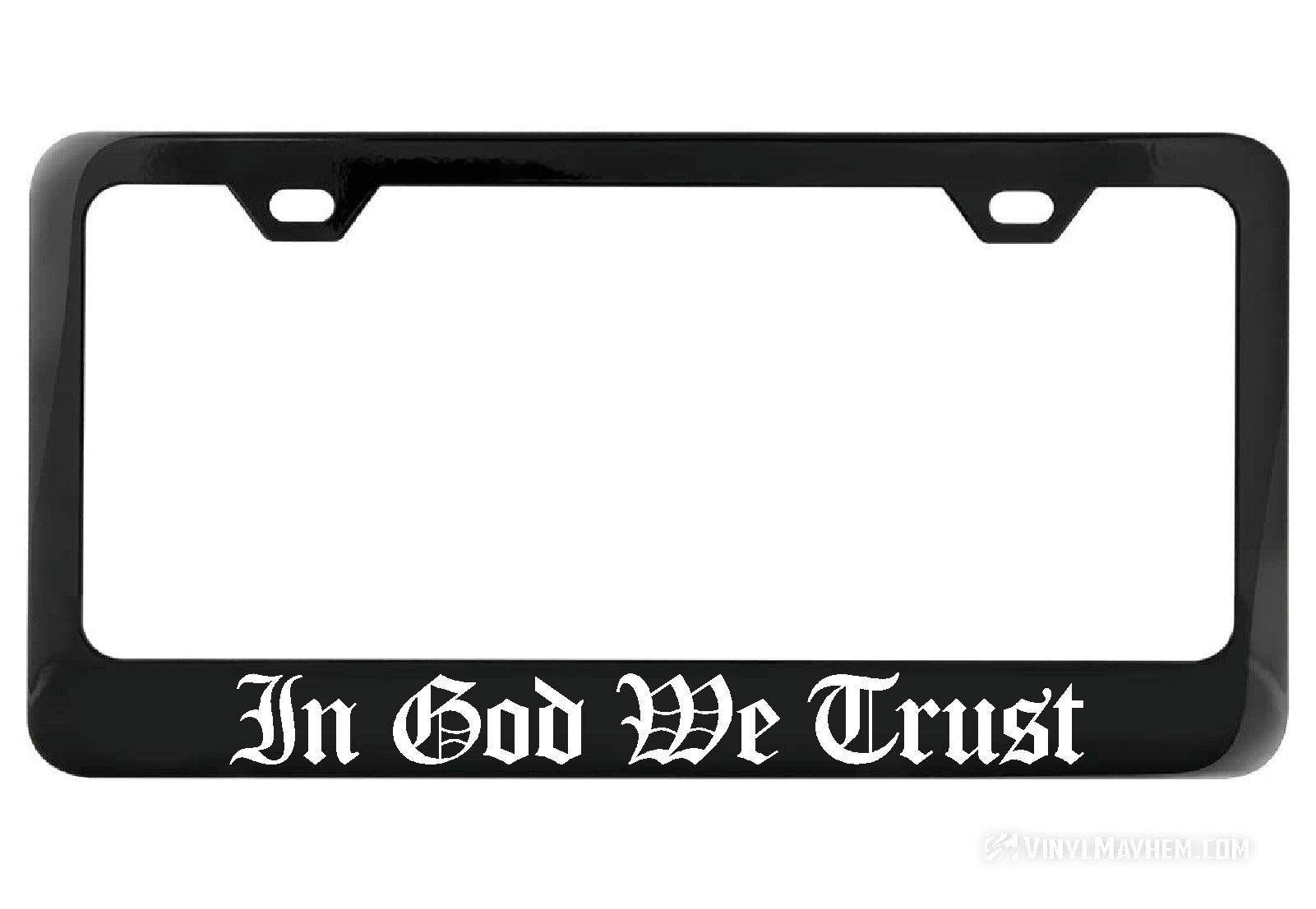 In God We Trust black license plate frame