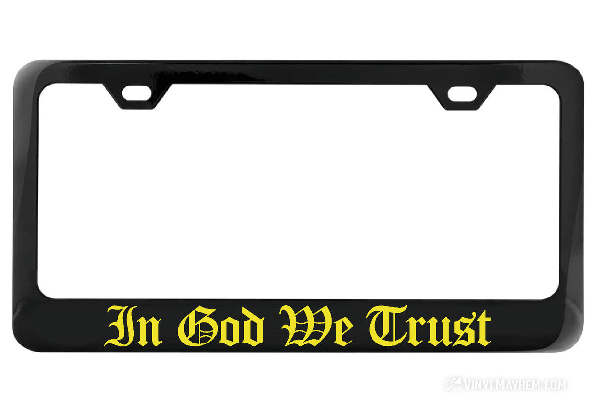 In God We Trust black license plate frame