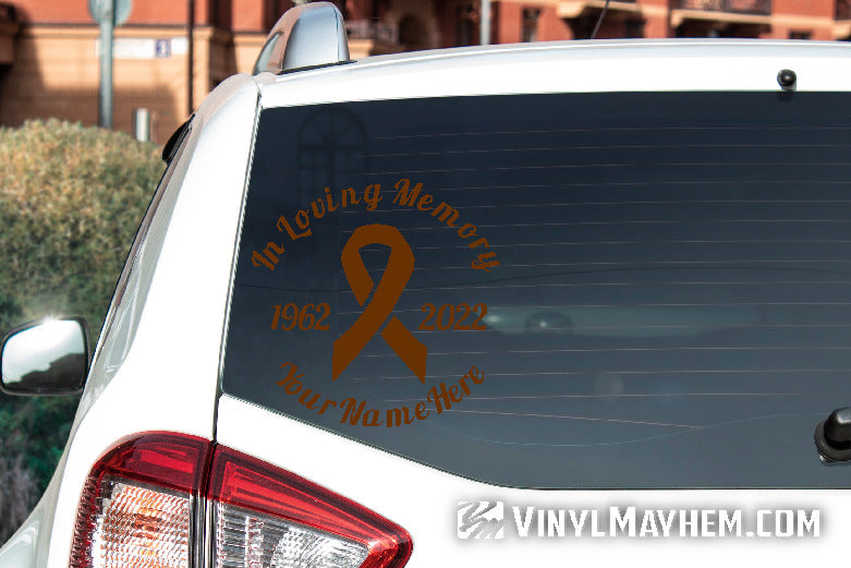 In loving Memory Awareness Ribbon add custom text vinyl sticker