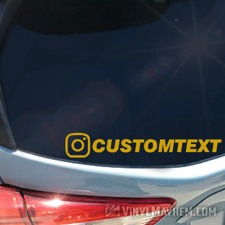 Instagram username your own lettering and font vinyl sticker