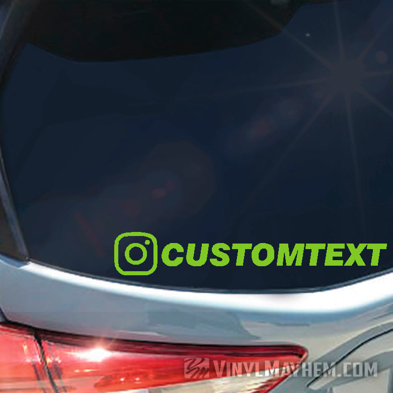 Instagram username your own lettering and font vinyl sticker