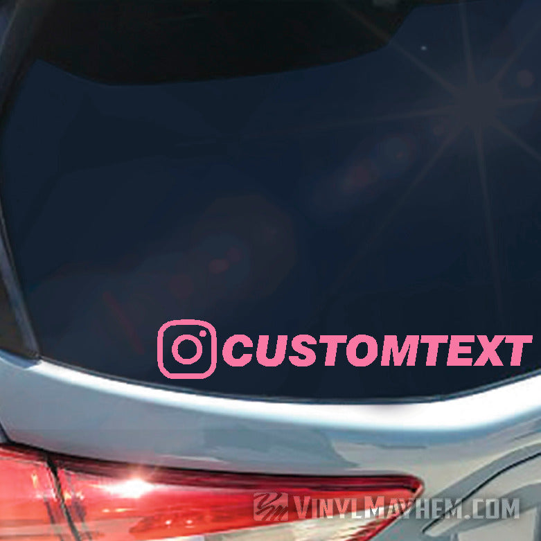 Instagram username your own lettering and font vinyl sticker