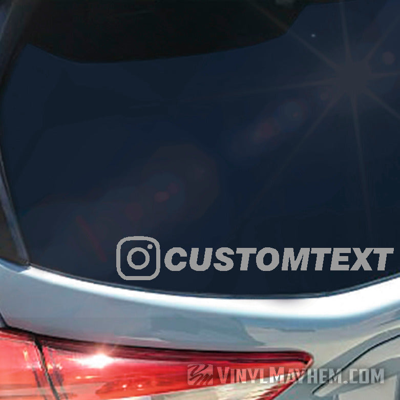 Instagram username your own lettering and font vinyl sticker