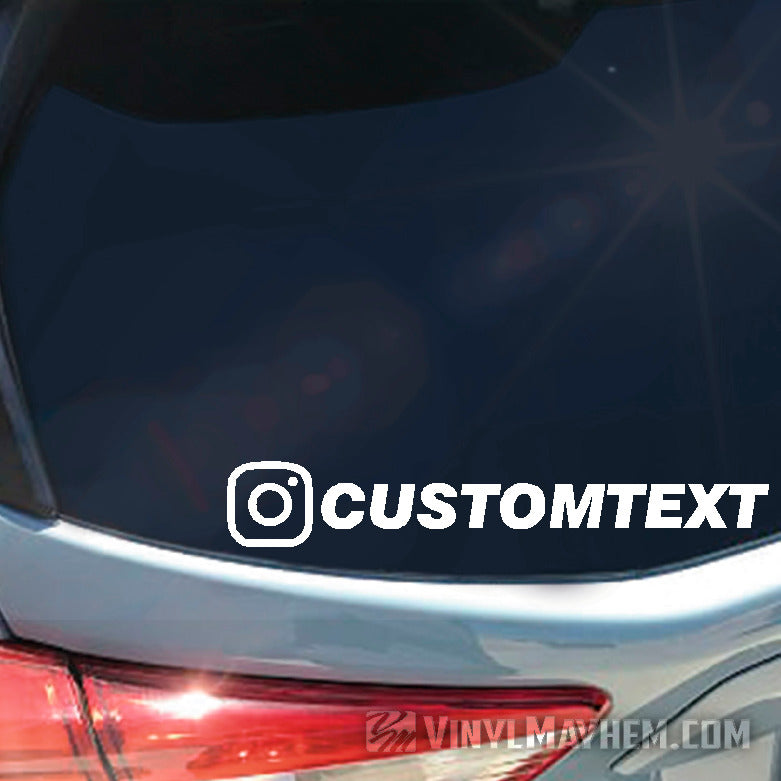 Instagram username your own lettering and font vinyl sticker