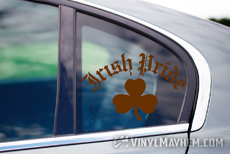 Irish Pride with shamrock vinyl sticker