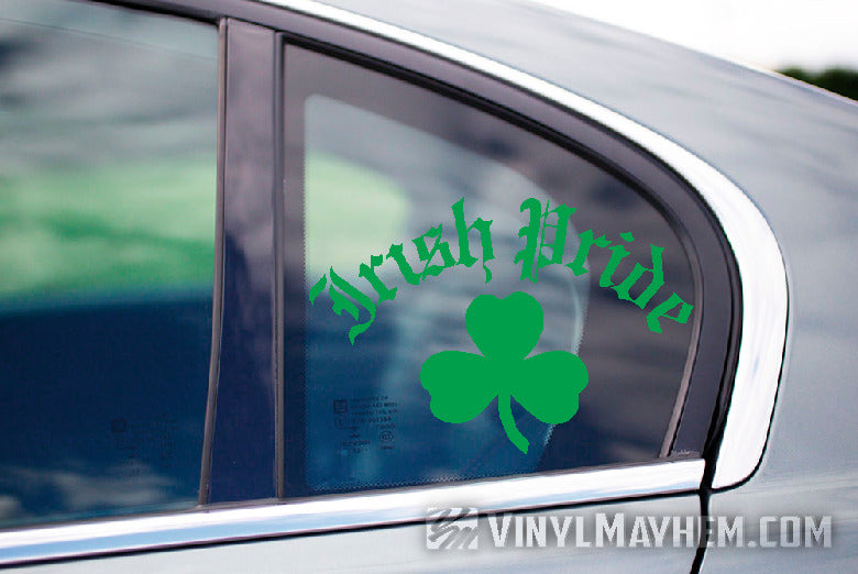 Irish Pride with shamrock vinyl sticker