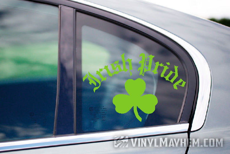 Irish Pride with shamrock vinyl sticker