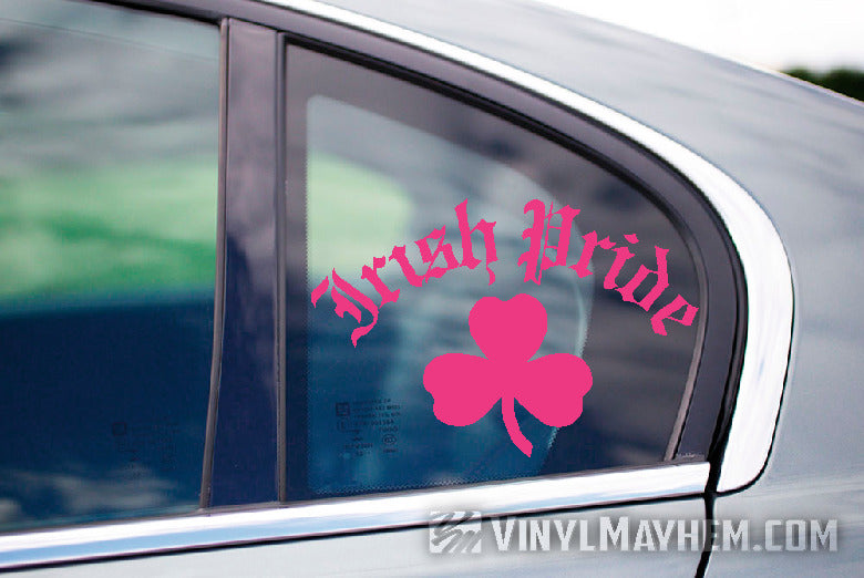 Irish Pride with shamrock vinyl sticker