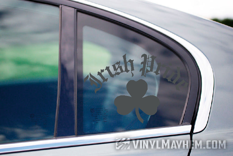 Irish Pride with shamrock vinyl sticker