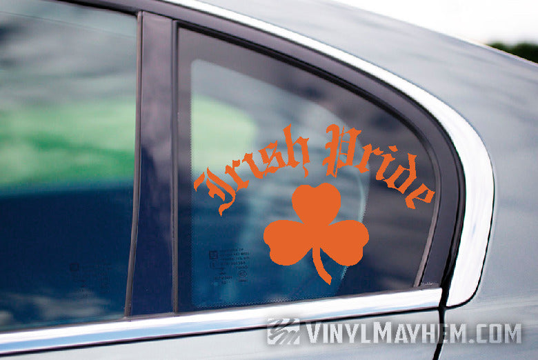 Irish Pride with shamrock vinyl sticker