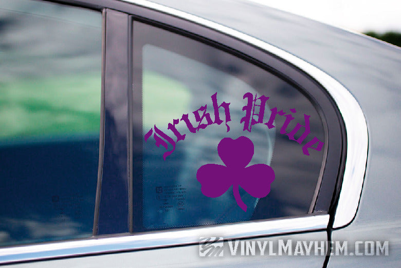 Irish Pride with shamrock vinyl sticker
